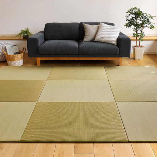 萩原 【9枚組】置き畳フラッタ 四季 約82×82×1.5糎 黄色