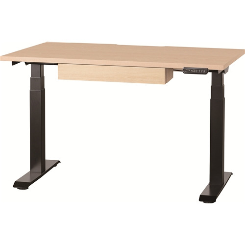 小島工芸 電動昇降デスク 幅120cm 61cmから126cmまで高さ設定可能 引き出し付 C1EC120X70CNBK|ヤマダ電機 店