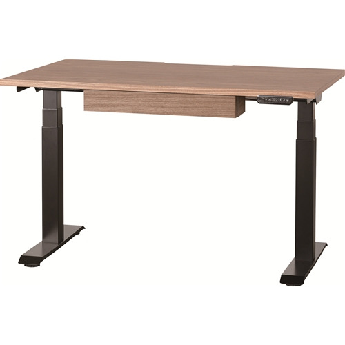 小島工芸 電動昇降デスク 幅120cm 61cmから126cmまで高さ設定可能 引き出し付 C1EC120X70WMBK｜ヤマダ電機　店