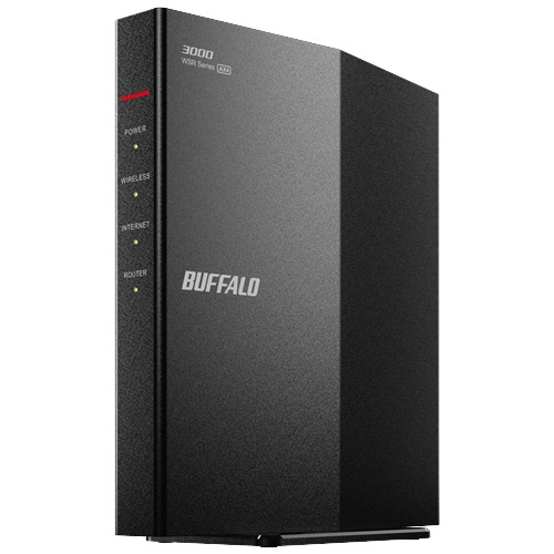 BUFFALO WSR3000AX4L 無線電話ローカルエリアネットワーク親機 Wi-Fi 6相応う ビームフォーミング MU-MIMO相応う 黒いこと