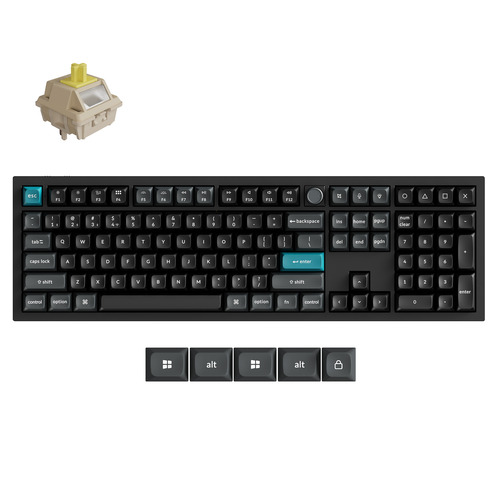 keychron Q6U-M4-US ワイヤレスメカニカルキーボード Q6 Ultra バナナ軸 英語配列 フルキーボード ブラック|ヤマダ電機 店