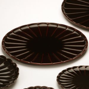 山田平安堂　日月　小　皿　18cm 二枚セット　ペア　漆器 山田平安堂 日月 小 皿 18cm 二枚セット ペア 漆器 高級食器の