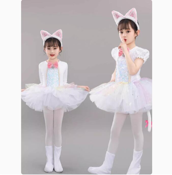 バレエ衣装　子供用(頭飾り付き) 楽天市場】子供バレエ 舞台衣装 キッズ ダンス衣装 新体操