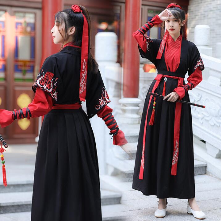 コスプレ チャイナ服 メンズ レディース 漢服 中華服 ハロウイングラデーション 中華コスプレ衣装 新作 長袖 ベスト 長袖トップス スカート 点セット 女性用 男性用 カンフー衣装 華流コスチューム 仮装 変装 ハロウィーン イベント 学園祭 チャイナドレス 写真撮影