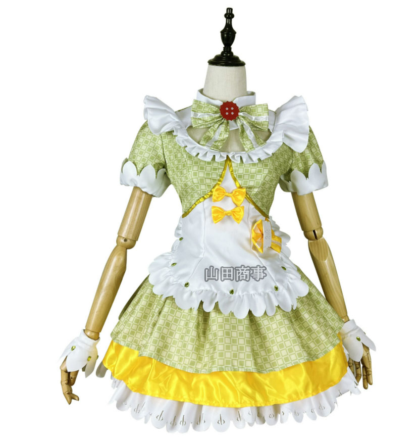 レディースメイドドレス 妲己服 　コスチューム コスプレ ハロウィン衣装 　リボン付き メイドワンピース コスプレ衣装 コスプレ衣装 メイド服 少女ドレス ロリータ 女装 仮装 半袖 ワンピース lolita ロリータファション エプロン ドレス ウェイトレス レディース