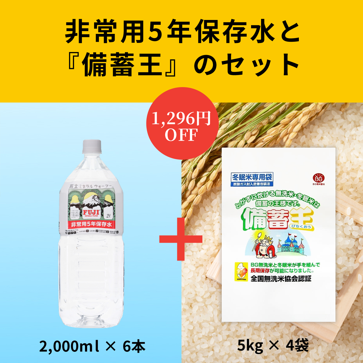 長期保存米 備蓄王 合計20キロ 5年保存 - 食品