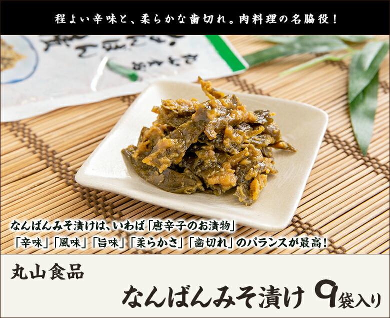 なんばんみそ漬け 9袋入り 送料無料 南蛮味噌 山形直送計画 丸山食品 生産者直送