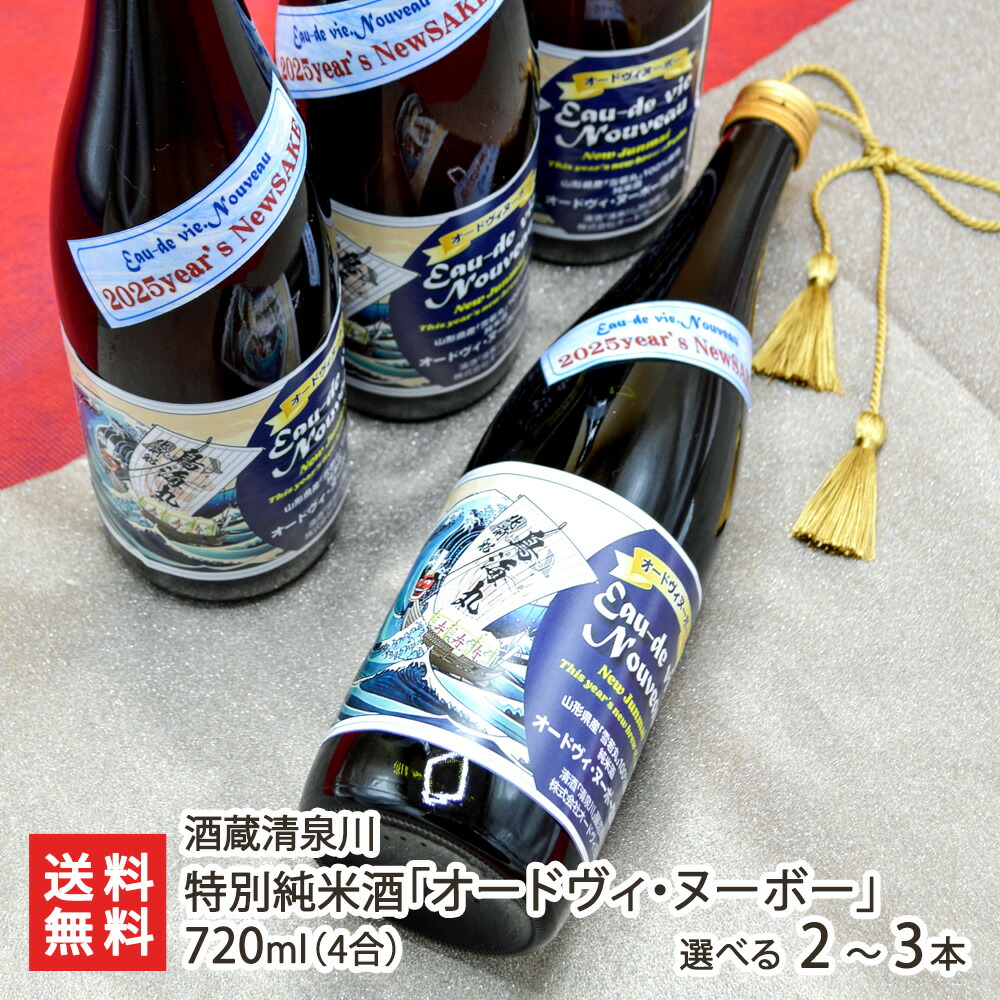 特別純米酒「オードヴィ・ヌーボー」720ml(4合) 2本 ～ 3本 酒蔵清泉川 きよいずみがわ キヨイズミガワ 数量限定 雪若丸 鳥海山の伏流水 日本酒 酒田市 山形産 生産者直送 お取り寄せ ギフト プレゼント 贈り物 送料無料 お歳暮