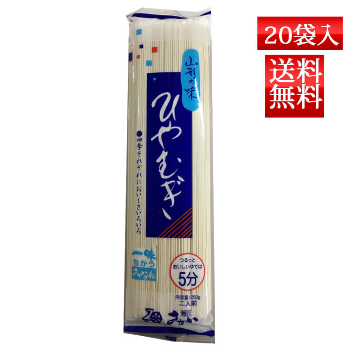 ひやむぎ 乾麺 山形の味 ひやむぎ 200 x20袋入 送料無料 酒井製麺 昼ごはん 買い置き 保存食 常備食 非常食