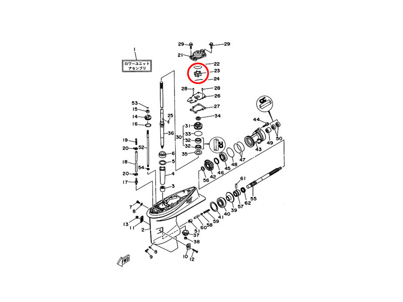 楽天市場 Yamaha ヤマハ 船外機用インペラ ２スト40 70用 ４ストf40 F70用 6h3 00 ボート マリン用品 ヤマハ藤田