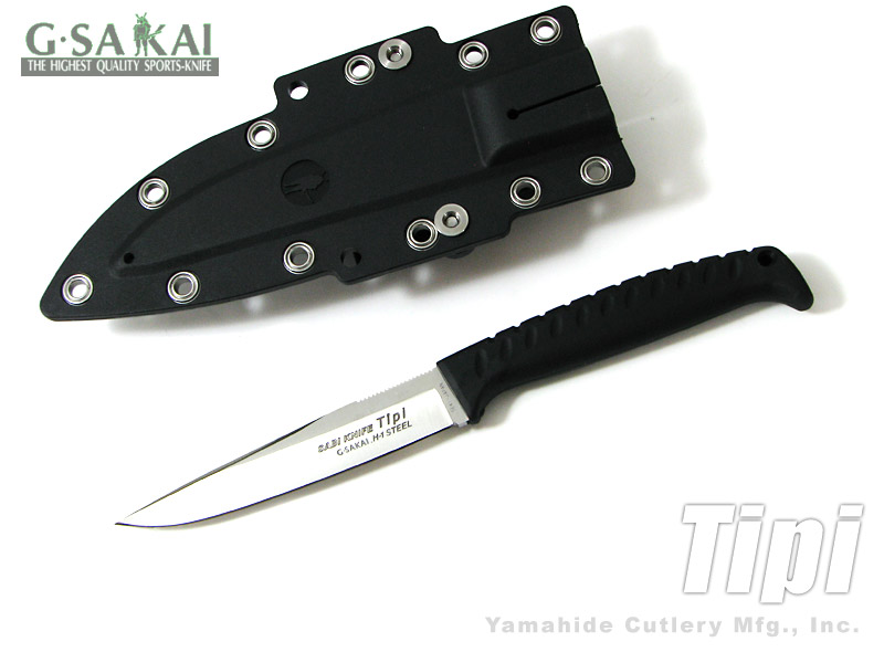 Gサカイ サビ ナイフ ティーピー 直刃 ブラック 11480 gsakai SABI KNIFE Tipi | 錆びに強い 錆びない ナイフ フィッシングナイフ 釣り用ナイフ フィッシュナイフ 釣り 釣り具 刃厚2.5mm