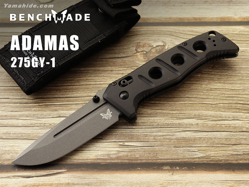 ベンチメイド アダマス グレイ G10ハンドル 275GY-1 ブラッククラス セラコート 折りたたみナイフ フォールディングナイフ BENCHMADE Adamas GRAY coating【日本正規代理店】｜世界のナイフショールーム　山秀