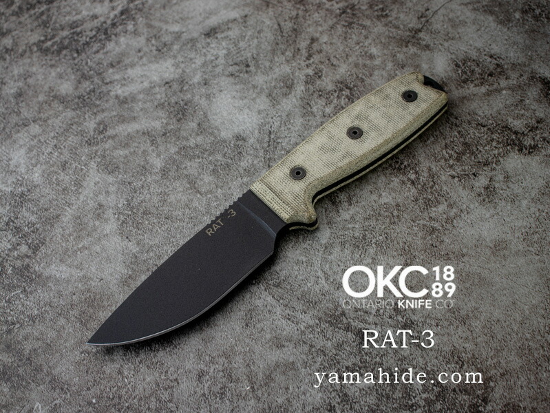 オンタリオ ラット3 1075炭素鋼 マイカルタハンドル ONTARIO RAT-3 ON8630