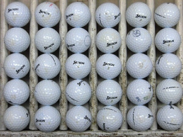 【Bランク】SRIXON　Z-STAR　2025年　ダイヤモンド　ホワイト　３０球【中古】ロストボール　ゴルフボール　スリクソン　ゼットスター【送料無料】