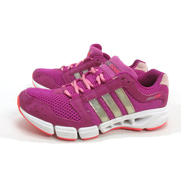 y■アディダス ADIDASクライマクールCLIMACOOLランニングシューズ■紫LADIES 57