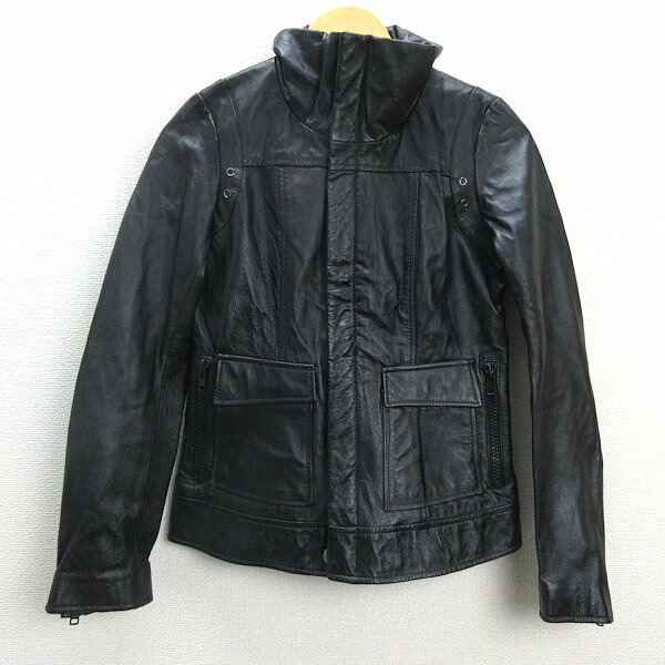 MOUSSY レザー ジャケット 黒 中古・古着通販】moussy (マウジー) リバーシブルフェイクレザー