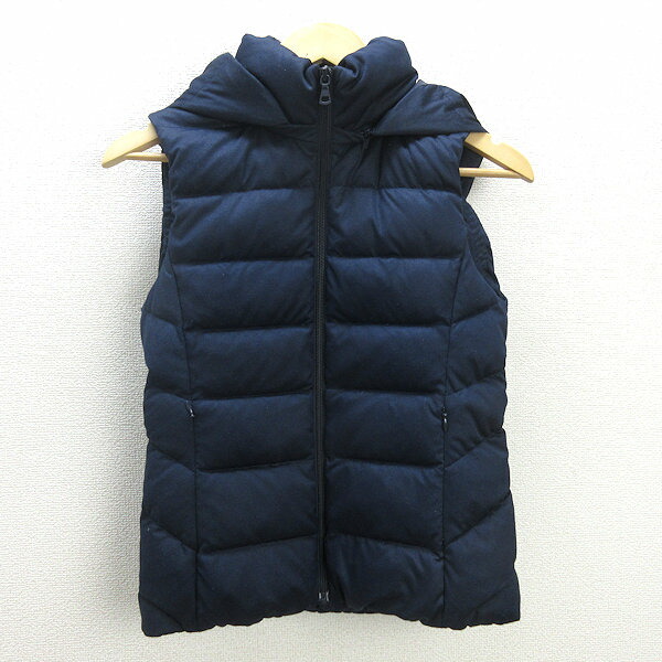 美品✨オーシバル ウールフランネル ダウンベスト　2ウェイ ユニセックス 紺 25-02-21-z29_1.jpg