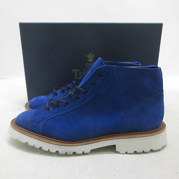 Q■未当て嵌める【 8 S 】tricker\u0027s/トリッカーズ ethan 60771SSスエードクロス エテ公ブーツ■青MENS/19【中古】
