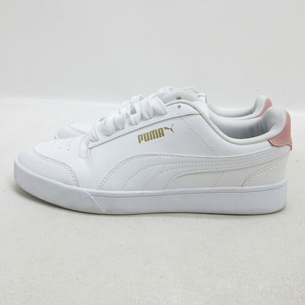 H■【25cm】プーマ/PUMA 309668 シャッフル SHUFFLE フェイクレザースニーカー/白/LADIES■39【中古】画像