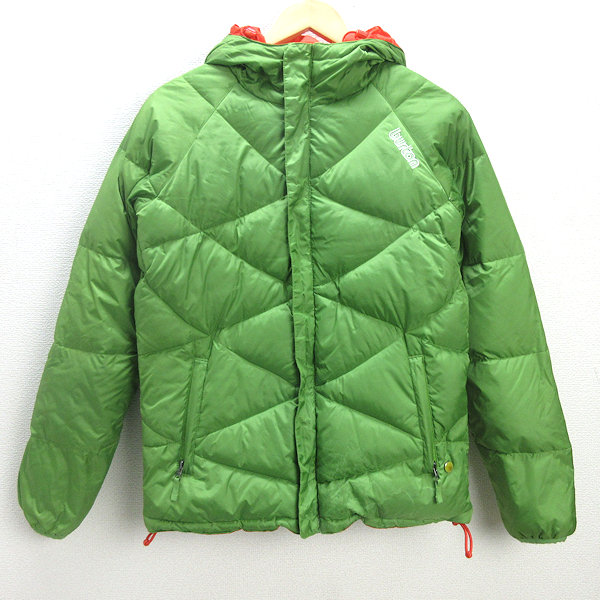 Q■BURTON/バートン リバーシブル フーディーナイロンジャケット■緑/橙【メンズXS】やや大きめMENS/3【中古】
