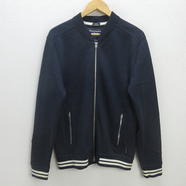 ✨美品✨アバクロ　ナイロンジャケット　スポーツウェア　リブ　ダークネイビー　XL 1_f552a976-839a-4849-9d1a-
