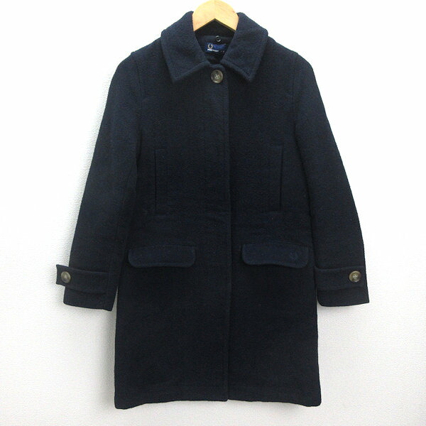楽天市場】【中古】 フレッドペリー ステンカラー コート S 紺 FRED