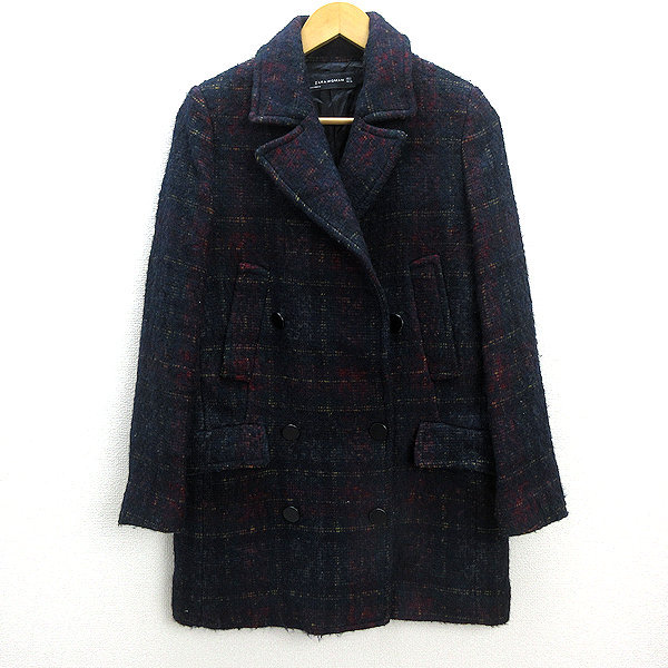 楽天市場】n□ザラ/ZARA ダブルボタン ウールチェスターコート【XS】灰