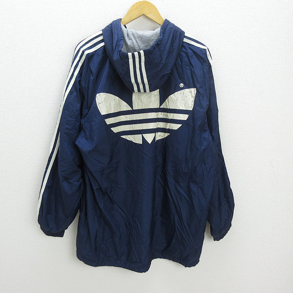 【美品】adidas　アディダス　トレフォイルロゴ　90s　ナイロンプルオーバー 美品】adidas アディダス トレフォイルロゴ 90s ナイロンプルオーバー