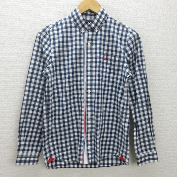 楽天市場】フレッドペリー 格子柄 長袖 シャツ S 赤×白×黒 FRED PERRY