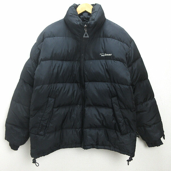 Bear USA リバーシブル 肉厚 グースダウン 黒 ベージュ ドローコード Bear USA リバーシブル 肉厚 グースダウン 黒 ベージュ ドロー