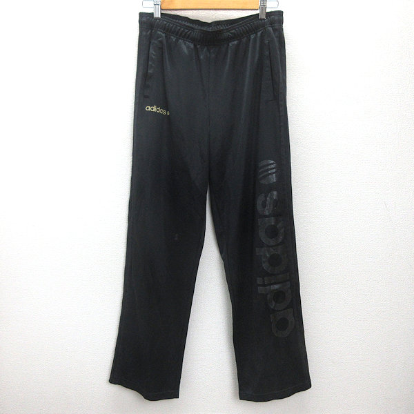 古着 adidas アディダス トラックパンツ トレフォイルロゴ ブラック adidas アディダス トラックパンツ トレフォイル 黒 ブラック XS