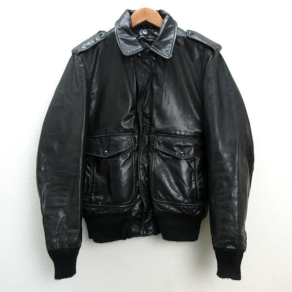 y■Schott /ショット LEATHER BOMBER JACKET G-1 ボンバージャケット■黒【 38 】MENS/USA製/136【中古】|マニライズ