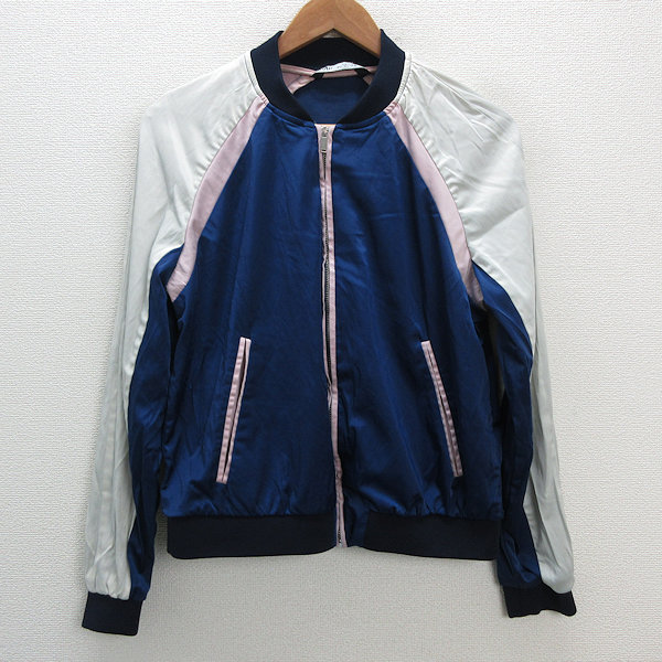 B’z ブルゾン 楽天市場】古着 ZARA ザラ ジップ ブルゾン L ブラック 裏