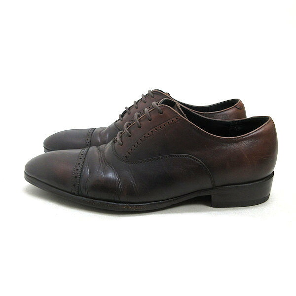 y■【US7.5】トレーディングポストTrading Post キャップトゥ レザーシューズ■茶MENS/31【中古】｜マニライズ