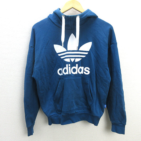 【XL】激レア‼️【80s'USA製希少✨】アディダス スウェット パーカー 80's USA製 adidas 刺繍ロゴ Heavy Sweat Parka L / アディダス