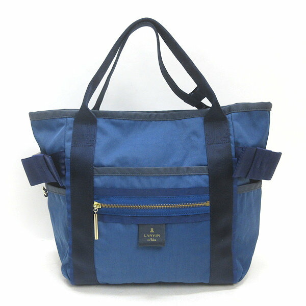 d■ランバン/LANVIN en blue 2wayリュックサック トートバッグ■青/LADIES/17【中古】■