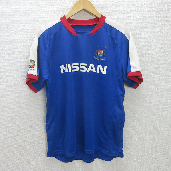 g■横浜F・マリノス/４番 栗原勇蔵 ホームユニフォーム【M-L程度】青/men's/43【中古】■
