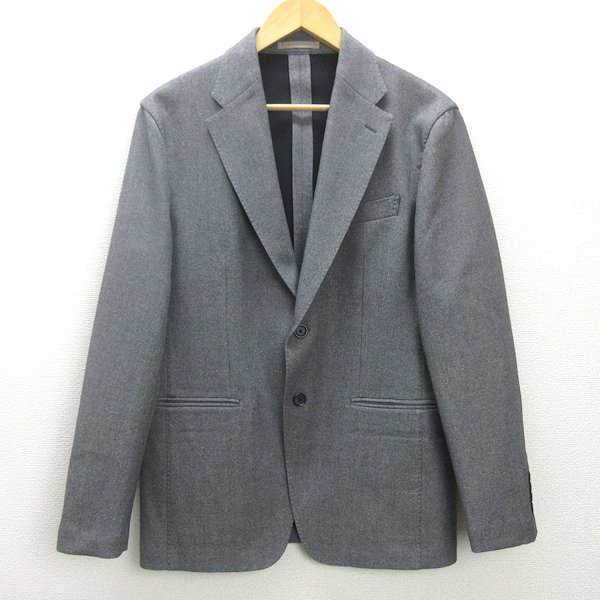 K■エストネーション/ESTNATION 2Bテーラードジャケット【L】灰色/MENS■5【中古】