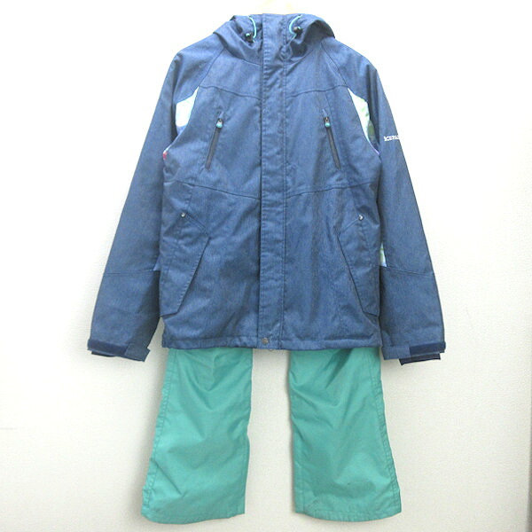 t■アイスパーダル/ICEPARDAL スノボ 上下セット/スノーウェア■紺【11 S】セットアップ/LADIES/25【中古】