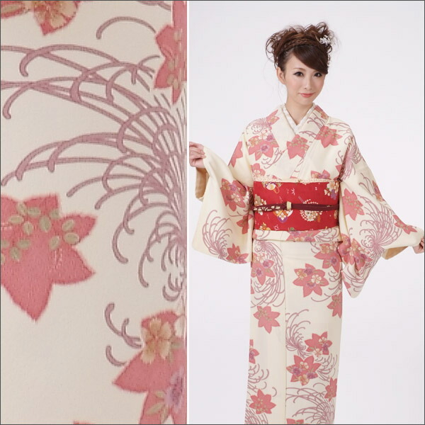 昭和现代剪裁起来很快就穿碎花丝绸和服