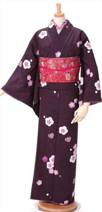 洗える御召しもの 袷 Kansai kimono   国産染め国産仕立てもの 成年者の可愛らしさ引き上げる