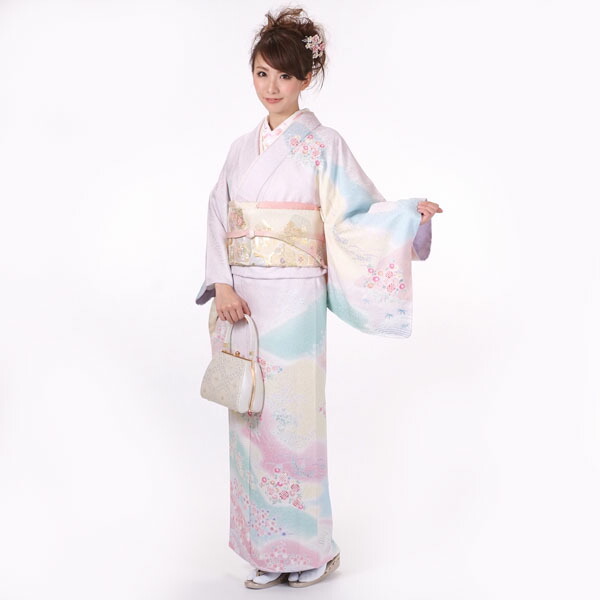 楽天市場 訪問着 仕立て上がり 正絹 袷 着物 結婚式 披露宴 入学式 結納 お茶席 紫 きもの山喜