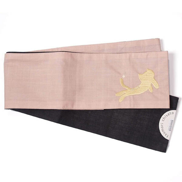 高級 レア 新品 ツモリチサト 渋い粋な感じ 半幅帯 ベージュ系 くすみ