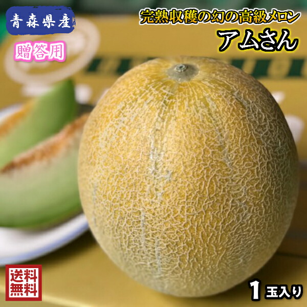 楽天市場 完熟アムさんメロン通販 青森産 つがりあんブランドを販売 お中元果物に 1玉 果物百貨店 浜中屋
