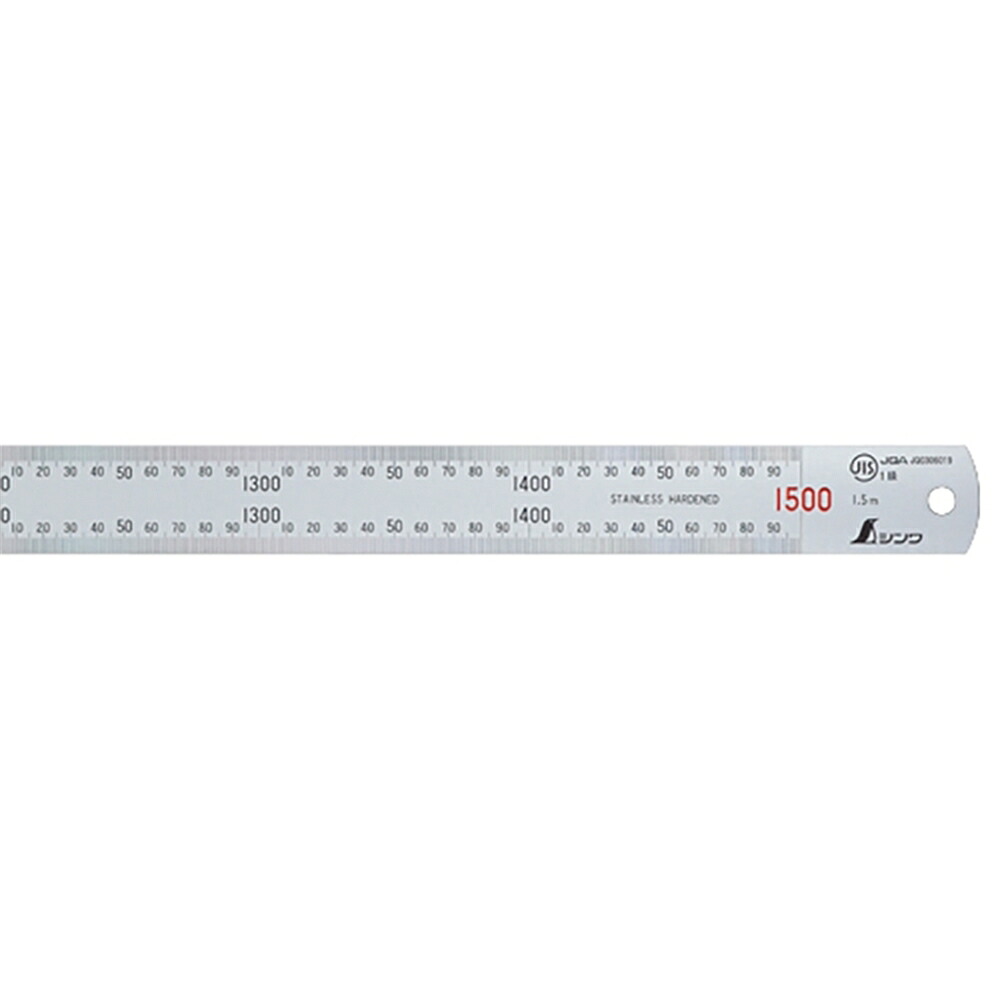 シンワ シンワ 直尺シルバー1500mm NS-150 (13056) (シルバー1500MM)