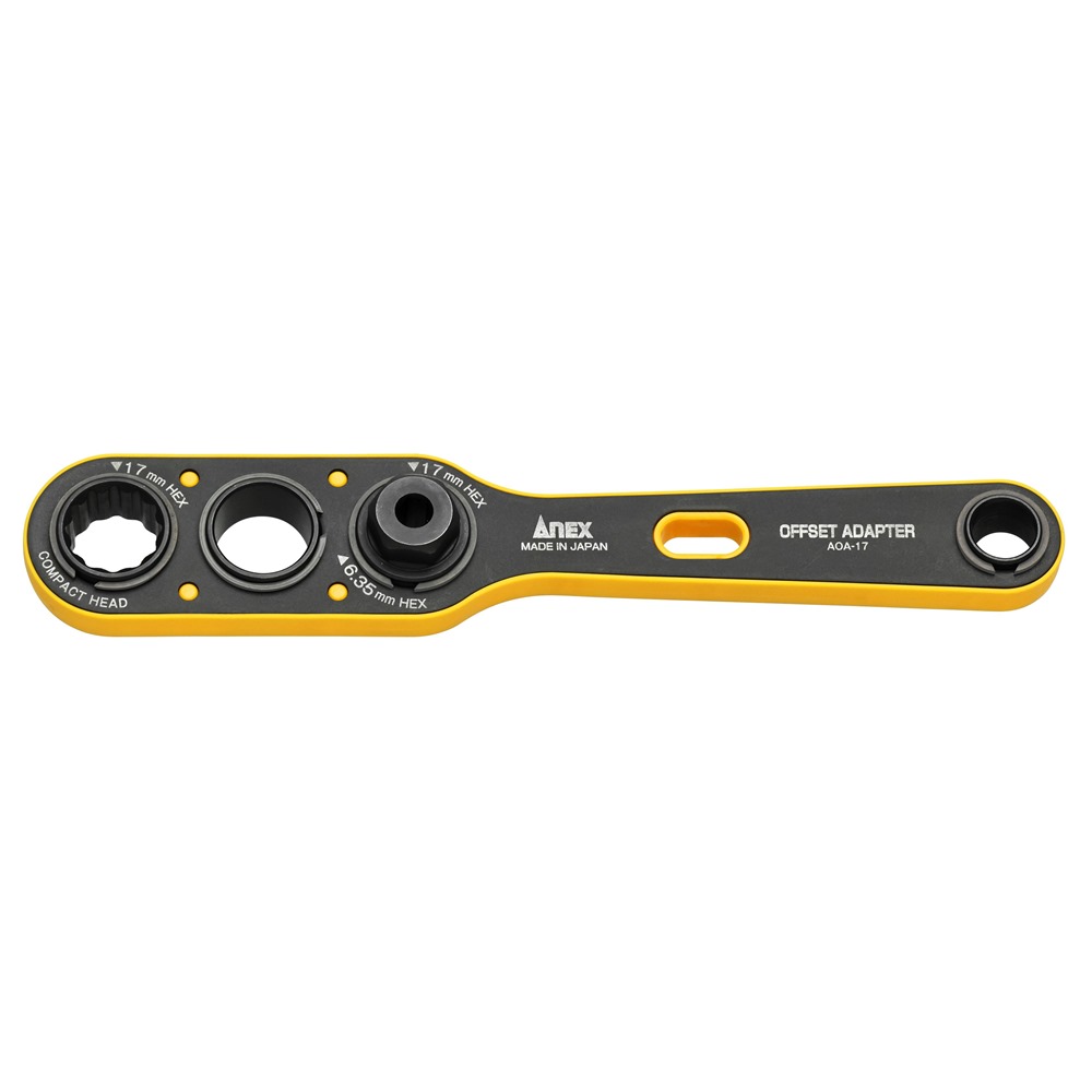 ANEX (アネックス) オフセットアダプター 17mm [アタッチメント工具 ボルト ナット回し 締める 電動ドライバー用] AOA-17