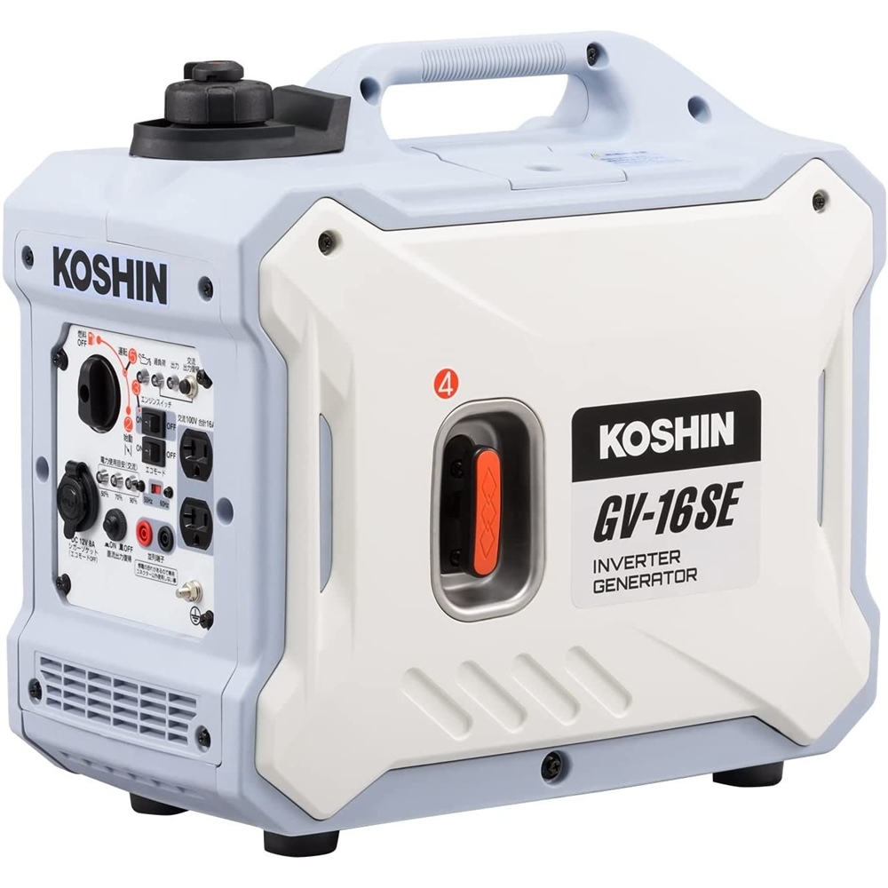 工進(KOSHIN) インバーター発電機 交流100V16A 直流12V8A ガソリン