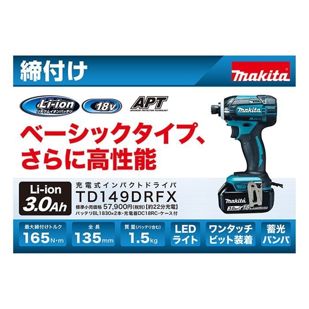 営業 マキタ 14.4V充電式インパクトドライバ 白 TD138DRFXW バッテリ