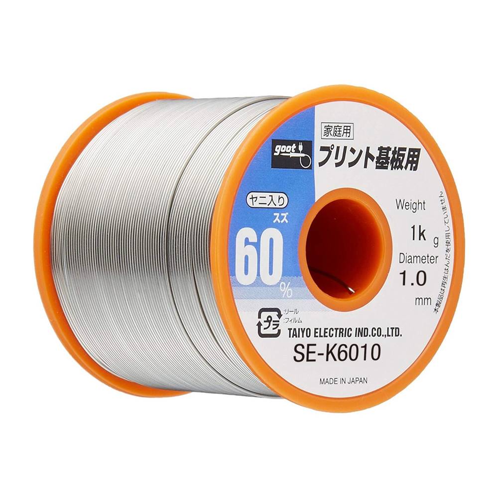 goot グット 大洋電機産業 リール巻 鉛入りはんだ プリント基板用はんだ 1kg Φ1.0mm [電動 工具 溶接 半田 家庭用] SE-K6010