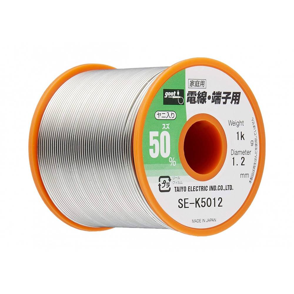 goot グット 大洋電機産業 リール巻 鉛入りはんだ 電線・端子用はんだ 1kg Φ1.2mm [電動 工具 溶接 半田 家庭用] SE-K5012｜ホームセンターヤマキシ店 10,164円
